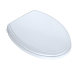 TOTO Traditional SoftClose Non Slamming, Slow Close Elongated Toilet Seat and Lid, Cotton White, Plastic, SS154#01