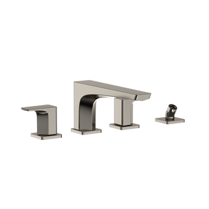 Alternate Image for TOTO GE Two-Handle Deck-Mount Roman Tub Filler Trim with Handshower, Polished Nickel, Brass, TBG07202U#PN