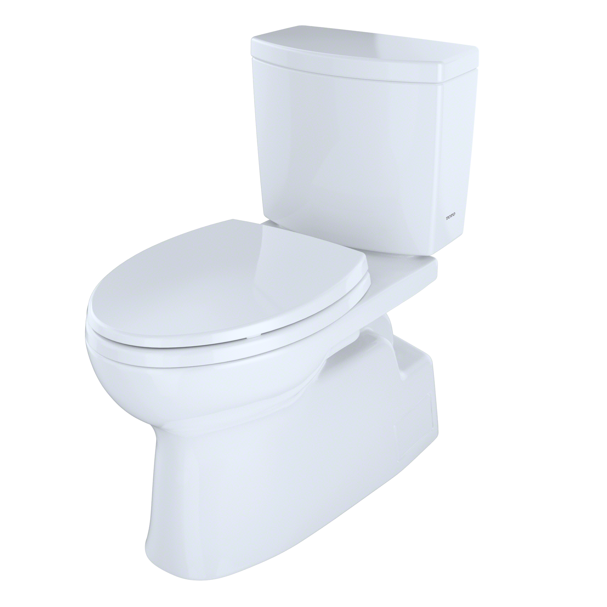 TOTO Vespin II 1G Two-Piece Elongated 1.0 GPF Universal Height Skirted Design Toilet with CEFIONTECT, Cotton White, Vitreous China, CST474CUFG#01