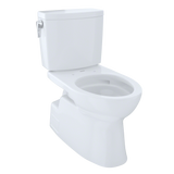 TOTO Vespin II 1G Two-Piece Elongated 1.0 GPF Universal Height Skirted Design Toilet with CEFIONTECT, Cotton White, Vitreous China, CST474CUFG#01