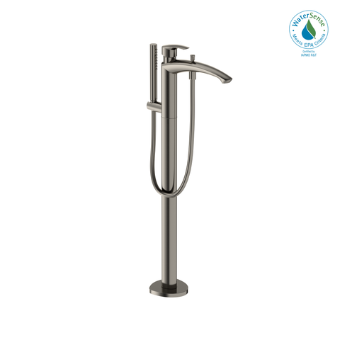 TOTO GM Single-Handle Free Standing Tub Filler with Handshower, Polished Nickel, Brass, TBG09306U#PN