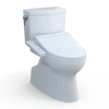 TOTO WASHLET+ Vespin II 1G Two-Piece Elongated 1.0 GPF Toilet and WASHLET+ C2 Bidet Seat, Cotton White, Vitreous China|Plastic, MW4743074CUFG#01