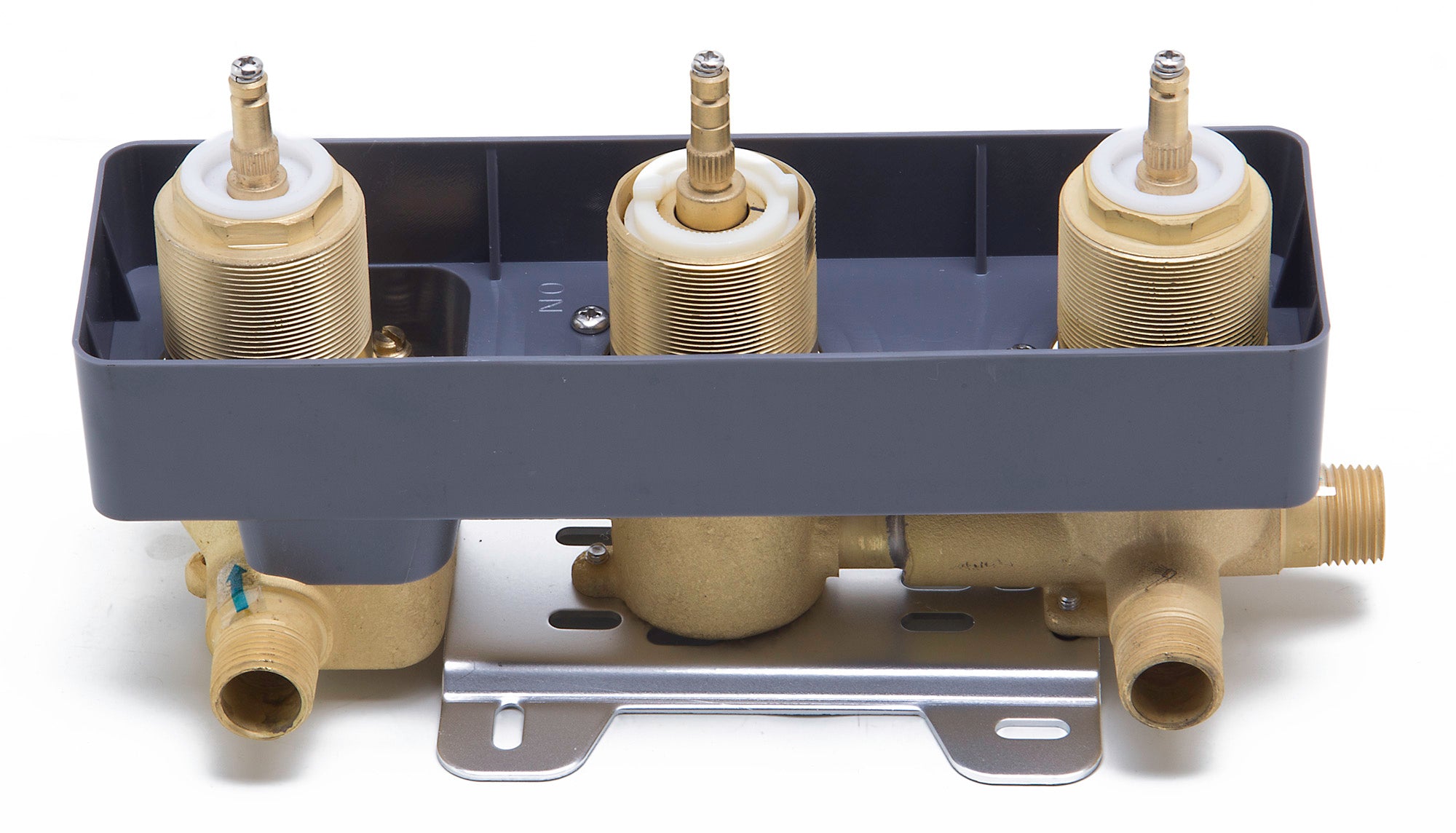 ALFI brand AB2801-BN Brushed Nickel Concealed 3-Way Thermostatic Valve Shower Mixer Square Knobs, Brass