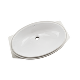 TOTO 24" Oval Undermount Bathroom Sink with CEFIONTECT, Cotton White, Vitreous China, LT1506G#01