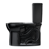 TOTO Drake Two-Piece Round 1.6 GPF Universal Height TORNADO FLUSH Toilet, Ebony, Vitreous China, CST775CSF#51