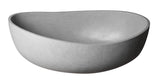 ALFI brand 63" Concrete Free Standing Oval Bathtub, Gray Matte, ABCO63TUB