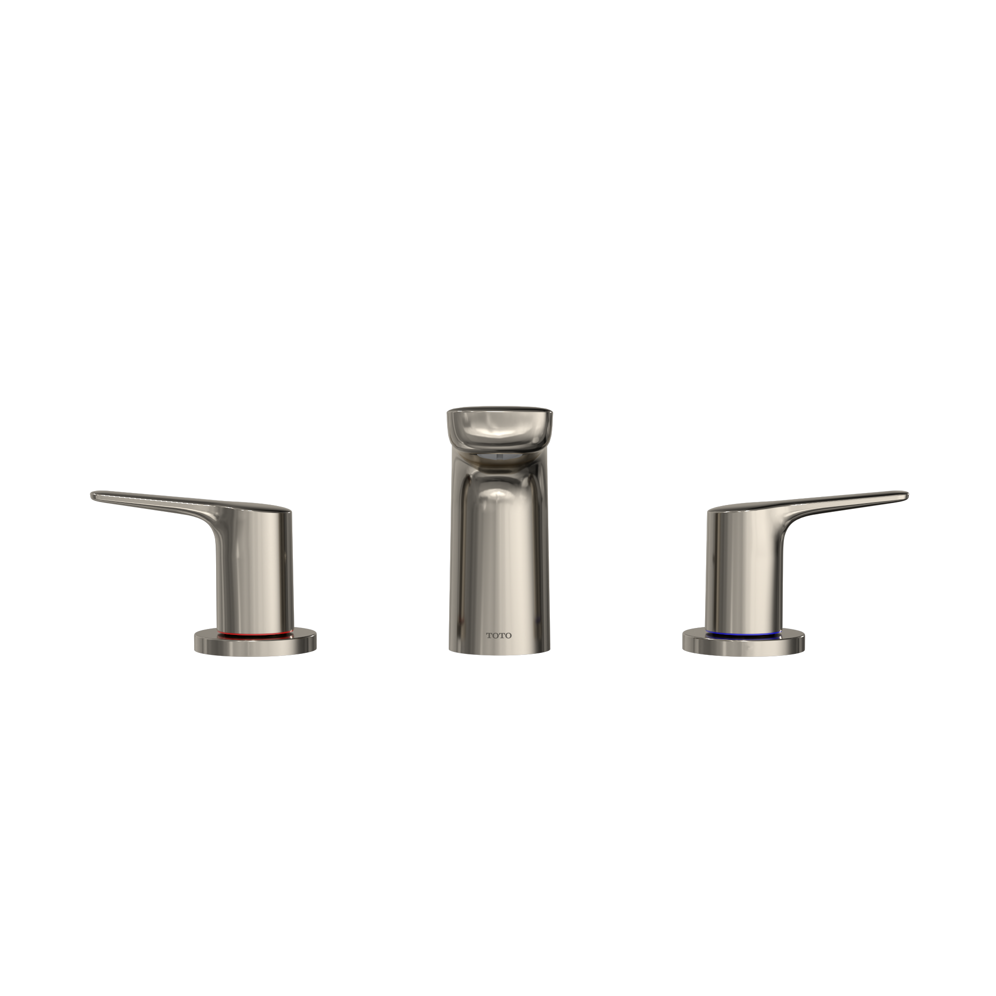 TOTO GS Two-Handle Deck-Mount Roman Tub Filler Trim, Polished Nickel, Brass, TBG03201U#PN