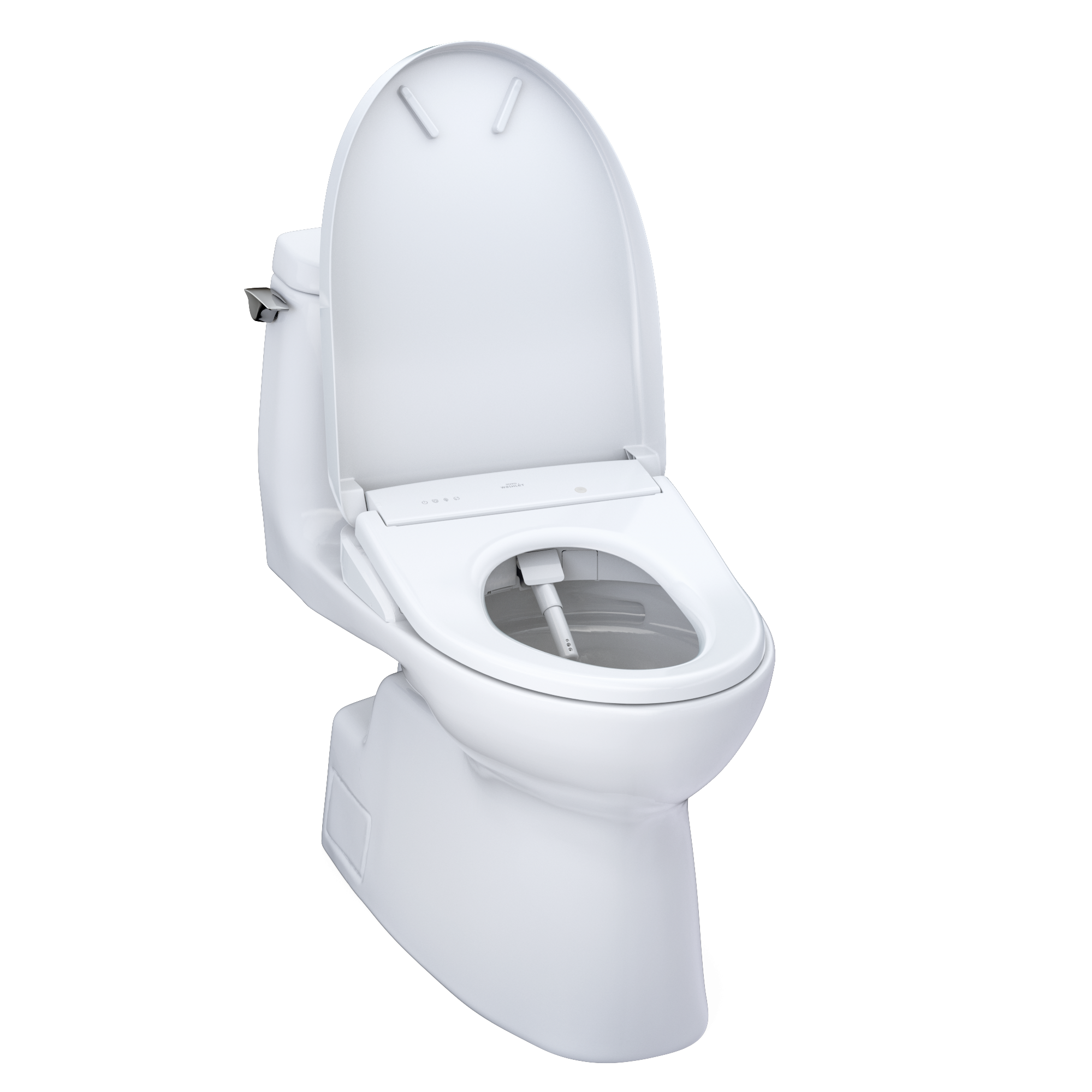 TOTO WASHLET+ Carlyle II 1G One-Piece Elongated 1.0 GPF Toilet with Auto Flush WASHLET+ S7A Contemporary Bidet Seat, Cotton White, Vitreous China|Plastic, MW6144736CUFGA#01
