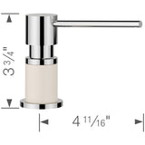 Blanco Lato Soap Dispenser - Chrome/Soft White, Brass, 443043