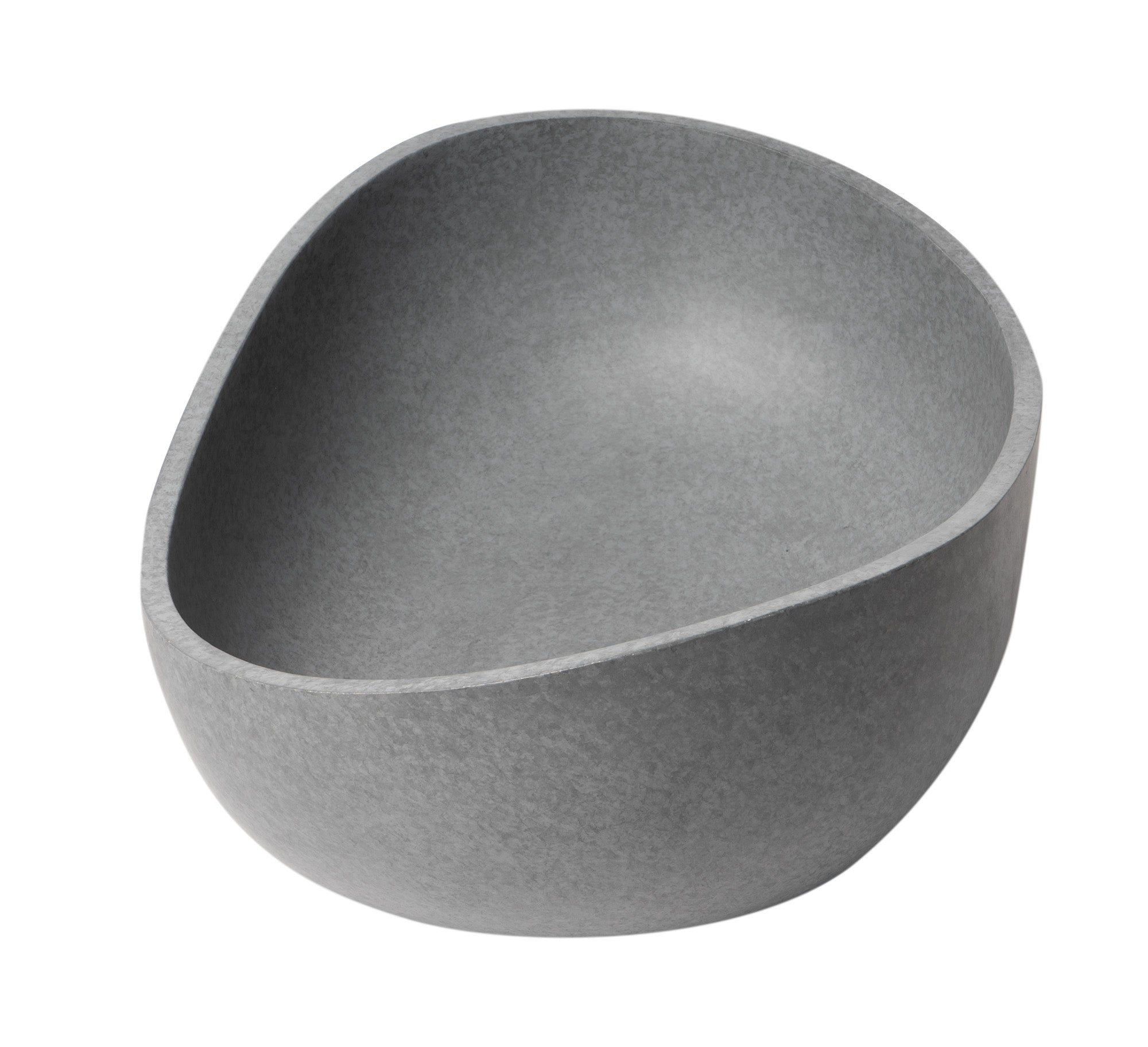 ALFI brand 22.5" x 14.6" Oval Above Mount Concrete Bathroom Sink, Gray Matte, No Faucet Hole, ABCO23O