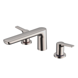 TOTO GS Two-Handle Deck-Mount Roman Tub Filler Trim, Polished Nickel, Brass, TBG03201U#PN