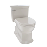 TOTO Eco Soire One Piece Elongated 1.28 GPF Universal Height Skirted Toilet with CEFIONTECT, Bone, Vitreous China, MS964214CEFG#03