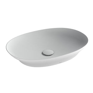 Alternate Image for TOTO Kiwami Oval 24 Inch Vessel Bathroom Sink with CEFIONTECT, CLEAN MATTE, Ceramic, LT474MT#CMW