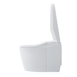 Toto NEOREST AS Dual Flush 1.0 or 0.8 GPF Toilet with Integrated Bidet Seat and EWATER+, Cotton White, Vitreous China|Plastic, MS8551CUMFG#01