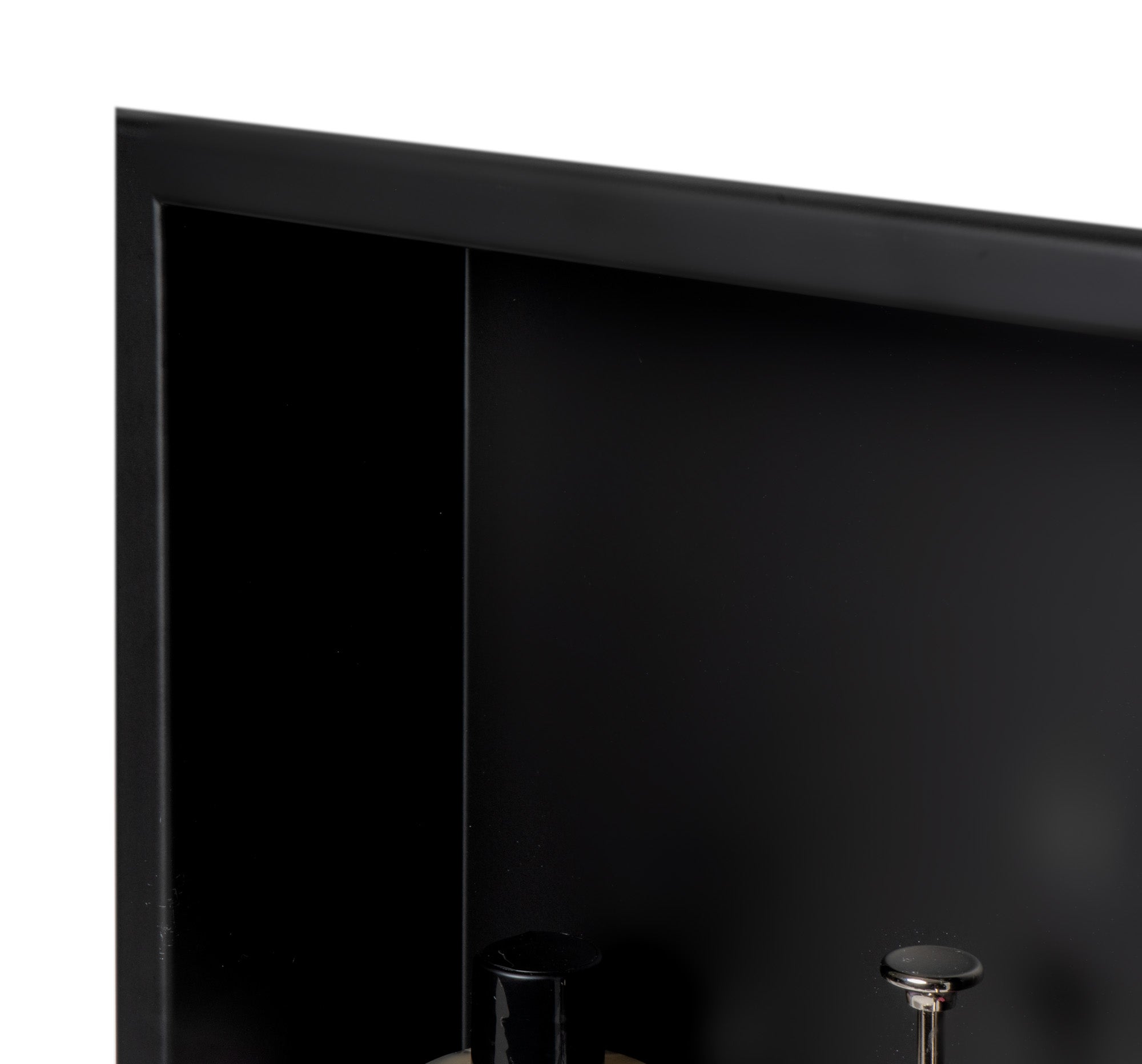 ALFI brand ABNC1616-BLA 16" x 16" Black Matte Stainless Steel Square Single Shelf Bath Shower Niche, 20 Gauge
