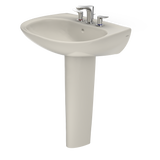 TOTO Prominence Oval Basin Pedestal Bathroom Sink with CeFiONtect for 8 inch Center Faucets, Sedona Beige, Vitreous China, LPT242.8G#12