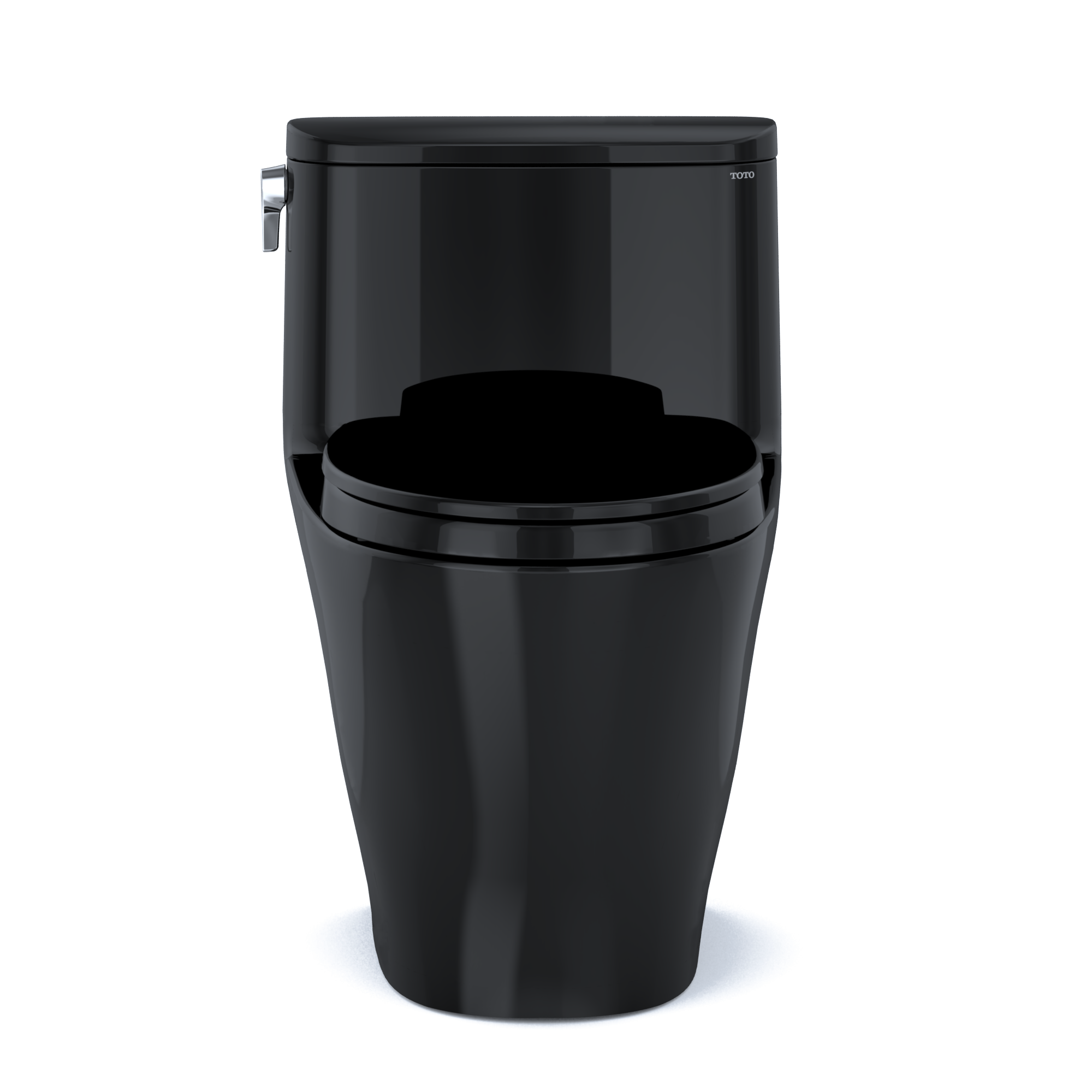 TOTO Nexus One-Piece Elongated 1.28 GPF Universal Height Toilet with SS124 SoftClose Seat, WASHLET+ Ready, Ebony, Vitreous China, MS642124CEF#51
