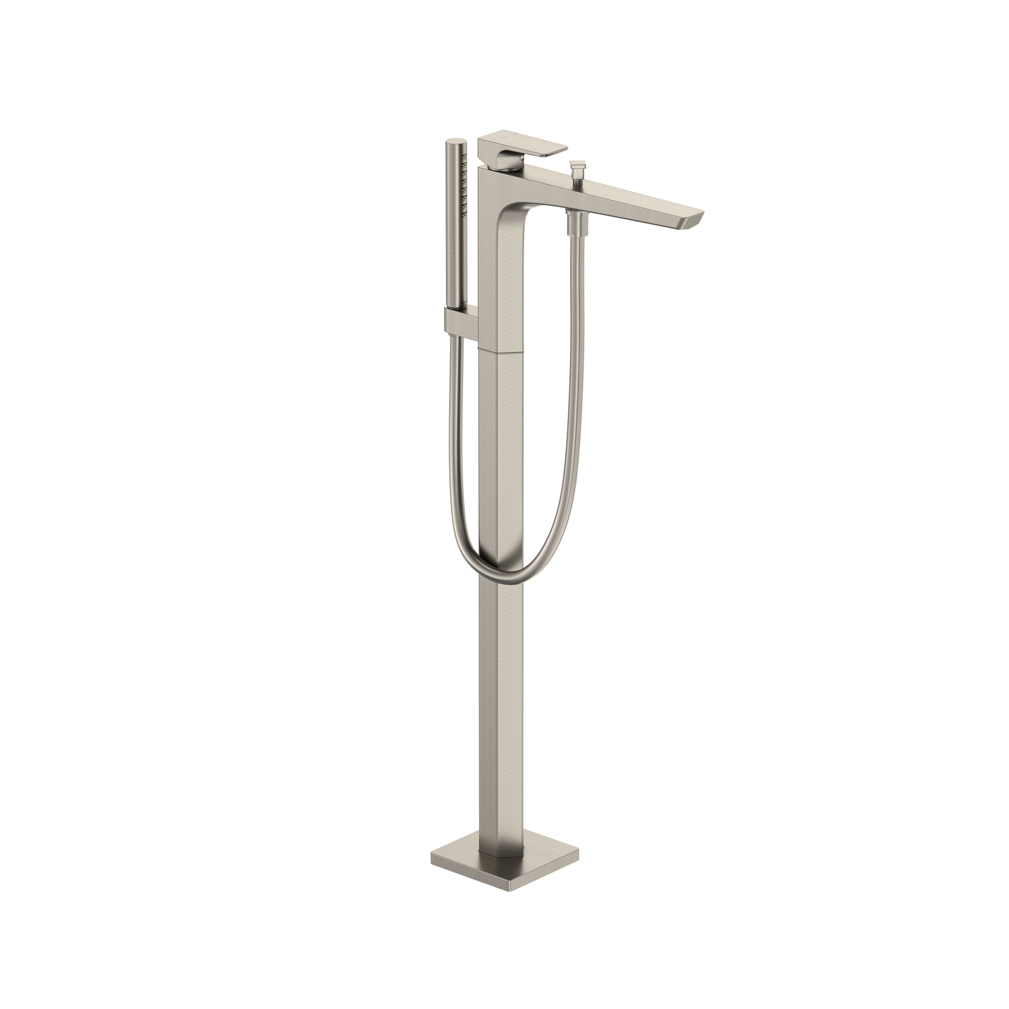 TOTO GE Single-Handle Free Standing Tub Filler with Handshower, Brushed Nickel, Brass, TBG07306U#BN