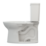 TOTO Drake Two-Piece Elongated 1.6 GPF Universal Height TORNADO FLUSH Toilet with CEFIONTECT, Colonial White, Vitreous China, CST776CSFG#11