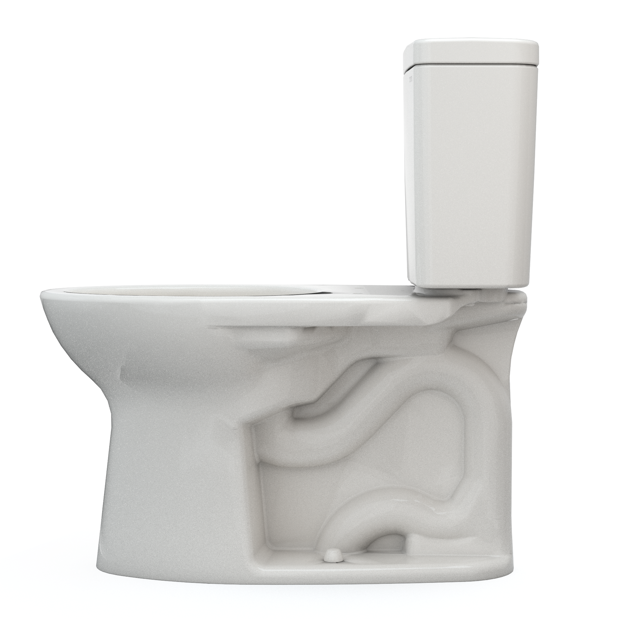 TOTO Drake Two-Piece Elongated 1.28 GPF TORNADO FLUSH Toilet with CEFIONTECT, Colonial White, Vitreous China, CST776CEG#11