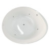 Eago 66" Acrylic Free Standing Oval Air Bubble Bathtub, White, AM2130