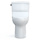 TOTO Drake WASHLET+ Two-Piece Elongated 1.6 GPF TORNADO FLUSH Toilet with C5 Bidet Seat, Cotton White, Vitreous China, MW7763084CSG#01