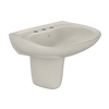 TOTO Supreme Oval Wall-Mount Bathroom Sink with CEFIONTECT and Shroud for 8 Inch Center Faucets, Sedona Beige, Vitreous China, LHT241.8G#12