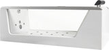 Eago 71" Acrylic Free Standing Rectangle Bathtub, White, AM152ETL-6