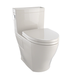 TOTO Legato WASHLET+ One-Piece Elongated 1.28 GPF Universal Height Skirted Toilet with CEFIONTECT, Bone, Vitreous China, MS624124CEFG#03