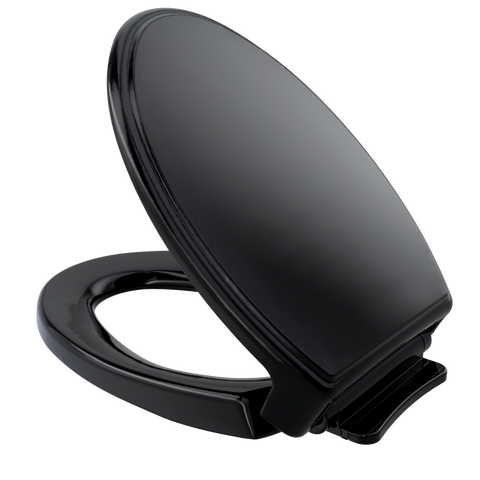 TOTO Traditional SoftClose Non Slamming, Slow Close Elongated Toilet Seat and Lid, Ebony, Plastic, SS154#51