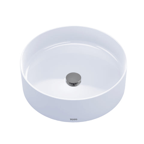 TOTO Arvina 16-9/16" Round Vessel Bathroom Sink, Cotton White, Vitreous China, LT573#01