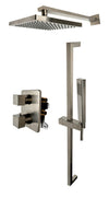 ALFI brand AB2830-BN Brushed Nickel 2 Way Thermostatic Square Shower Set, Brass