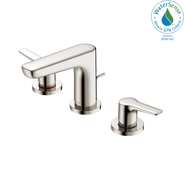 TOTO GS 1.2 GPM Two Handle Widespread Bathroom Sink Faucet, Polished Nickel, Brass, TLG03201U#PN