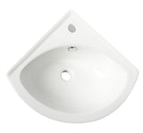 ALFI brand 22" x 18.63" Oval Wall Mount Porcelain Bathroom Sink, White, 1 Faucet Hole, ABC120