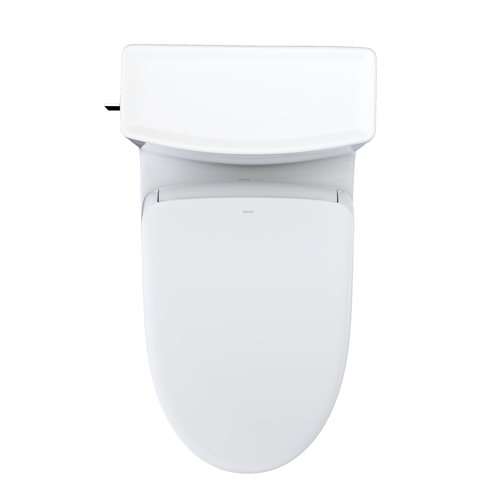 TOTO WASHLET+ Legato One-Piece Elongated 1.28 GPF Toilet and Contemporary WASHLET S7A Contemporary Bidet Seat, Cotton White, Vitreous China|Plastic, MW6244736CEFG#01