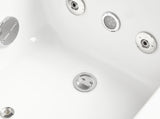 Eago 71" Acrylic Corner Rectangle Bathtub with Fixtures, White, AM154ETL-R6