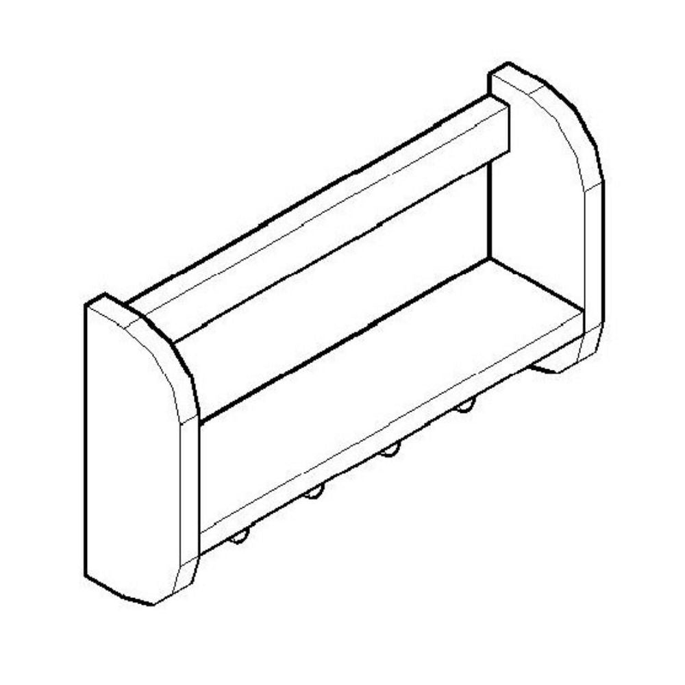 ALFI brand AB5508 18" Wall Mounted Wooden Shelf & Hooks Bathroom Accessory, Cedar Wood, Natural Wood