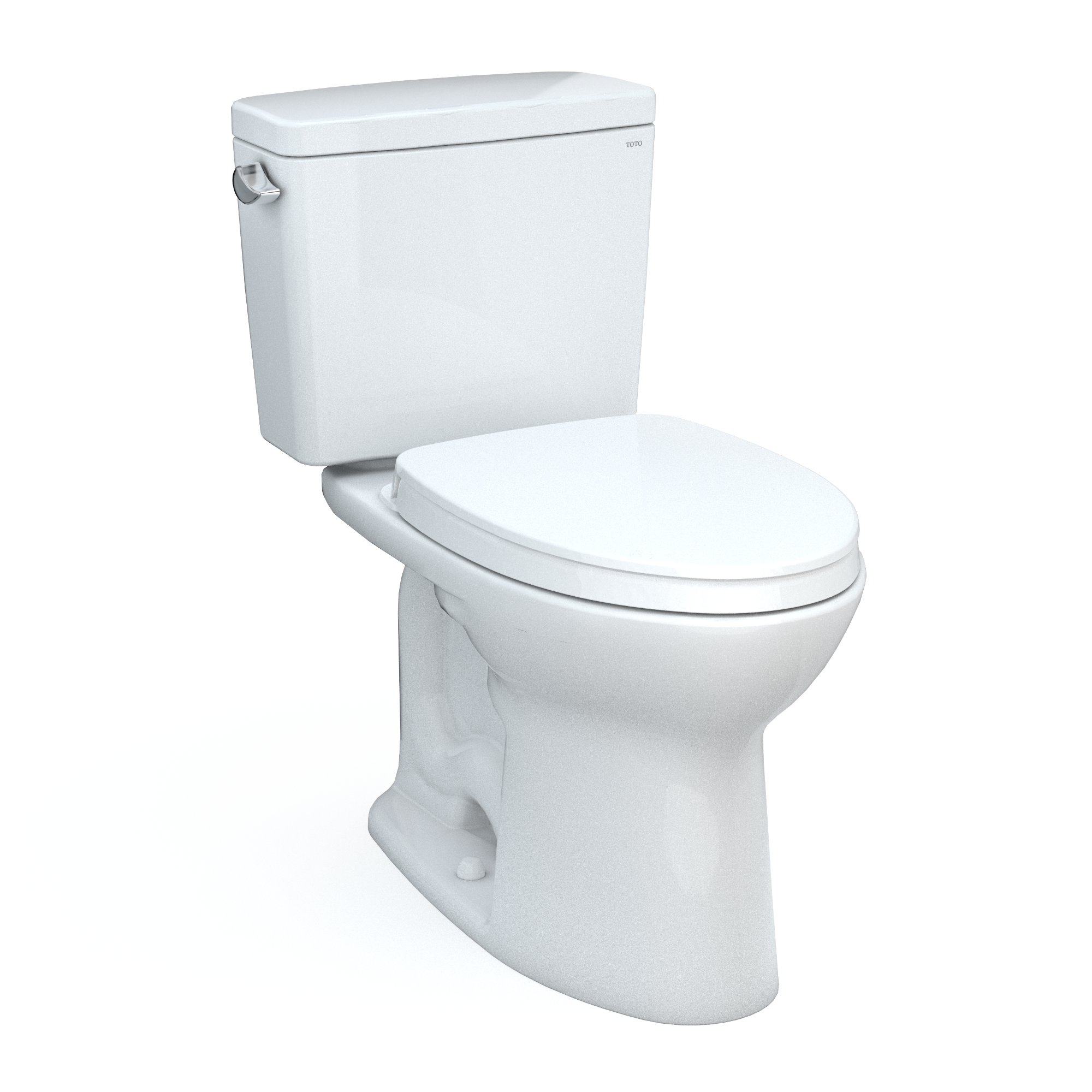 TOTO Drake Two-Piece Elongated 1.6 GPF Universal Height TORNADO FLUSH  Toilet with 10 Inch Rough-In, CEFIONTECT, and SoftClose Seat, WASHLET+ Ready, Cotton White, Vitreous China, MS776124CSFG.10#01