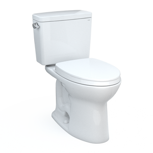 Alternate Image for TOTO Drake Two-Piece Elongated 1.6 GPF Universal Height TORNADO FLUSH Toilet with 10 Inch Rough-In, CEFIONTECT, and SoftClose Seat, WASHLET+ Ready, Cotton White, Vitreous China, MS776124CSFG.10#01