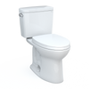 TOTO Drake Two-Piece Elongated 1.6 GPF Universal Height TORNADO FLUSH  Toilet with 10 Inch Rough-In, CEFIONTECT, and SoftClose Seat, WASHLET+ Ready, Cotton White, Vitreous China, MS776124CSFG.10#01