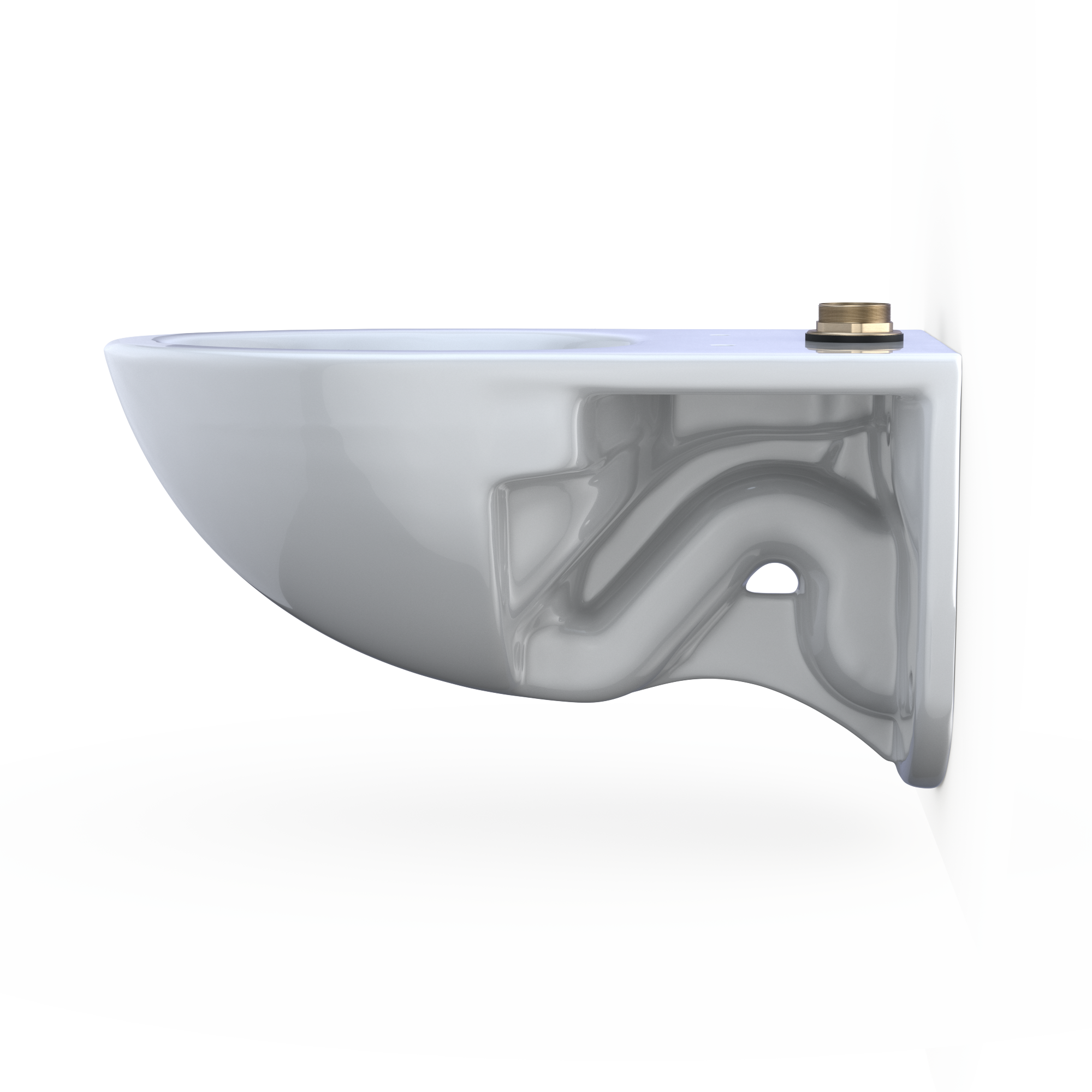 TOTO TORNADO FLUSH Commercial Flushometer Wall-Mounted Toilet, Elongated, Cotton White, Vitreous China, CT728CU#01