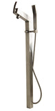 ALFI brand Brass, AB2728-BN Brushed Nickel Floor Mounted Tub Filler + Mixer /w additional Hand Held Shower Head