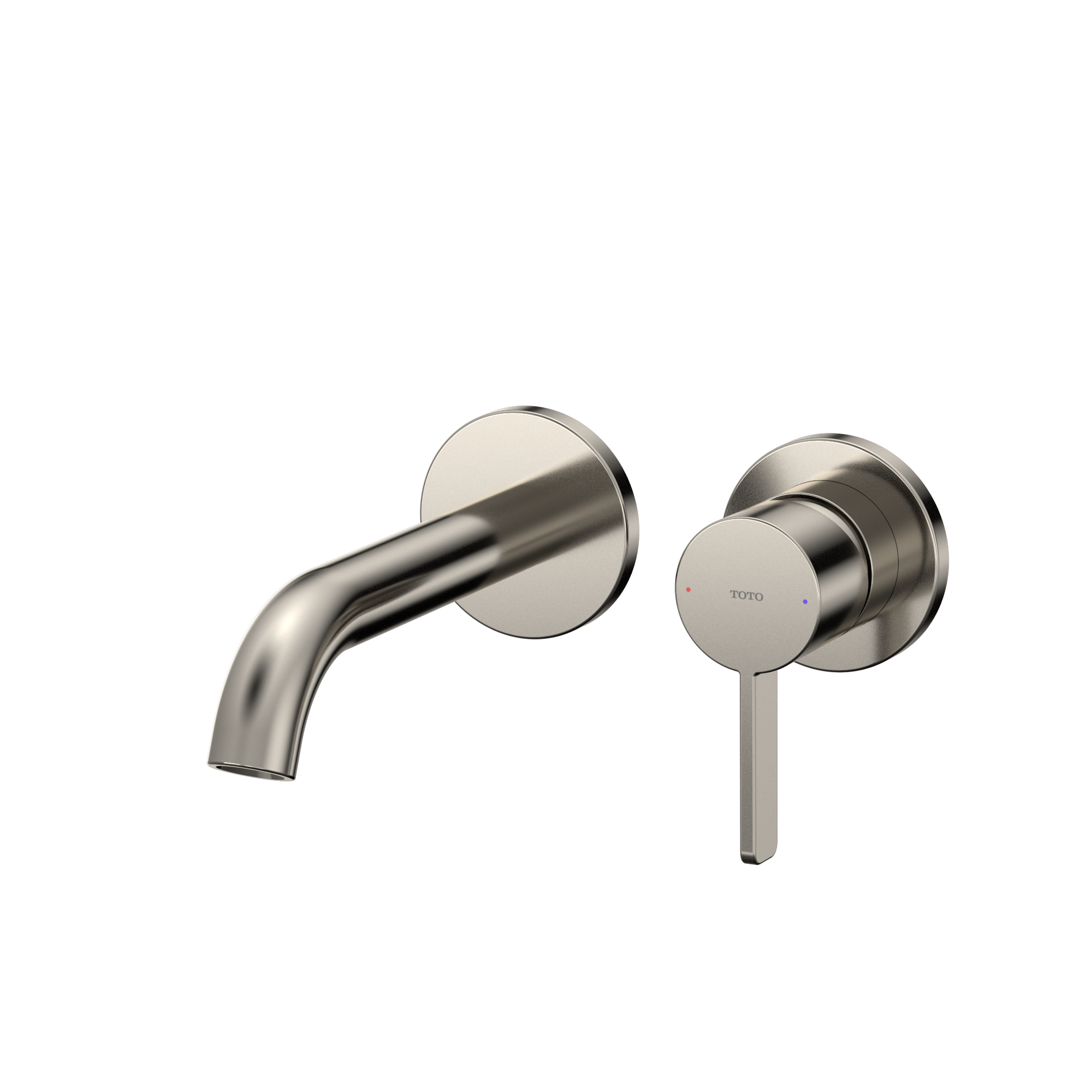 TOTO GF 1.2 GPM Wall-Mount Single-Handle Bathroom Faucet with COMFORT GLIDE Technology, Polished Nickel, Brass, TLG11307U#PN