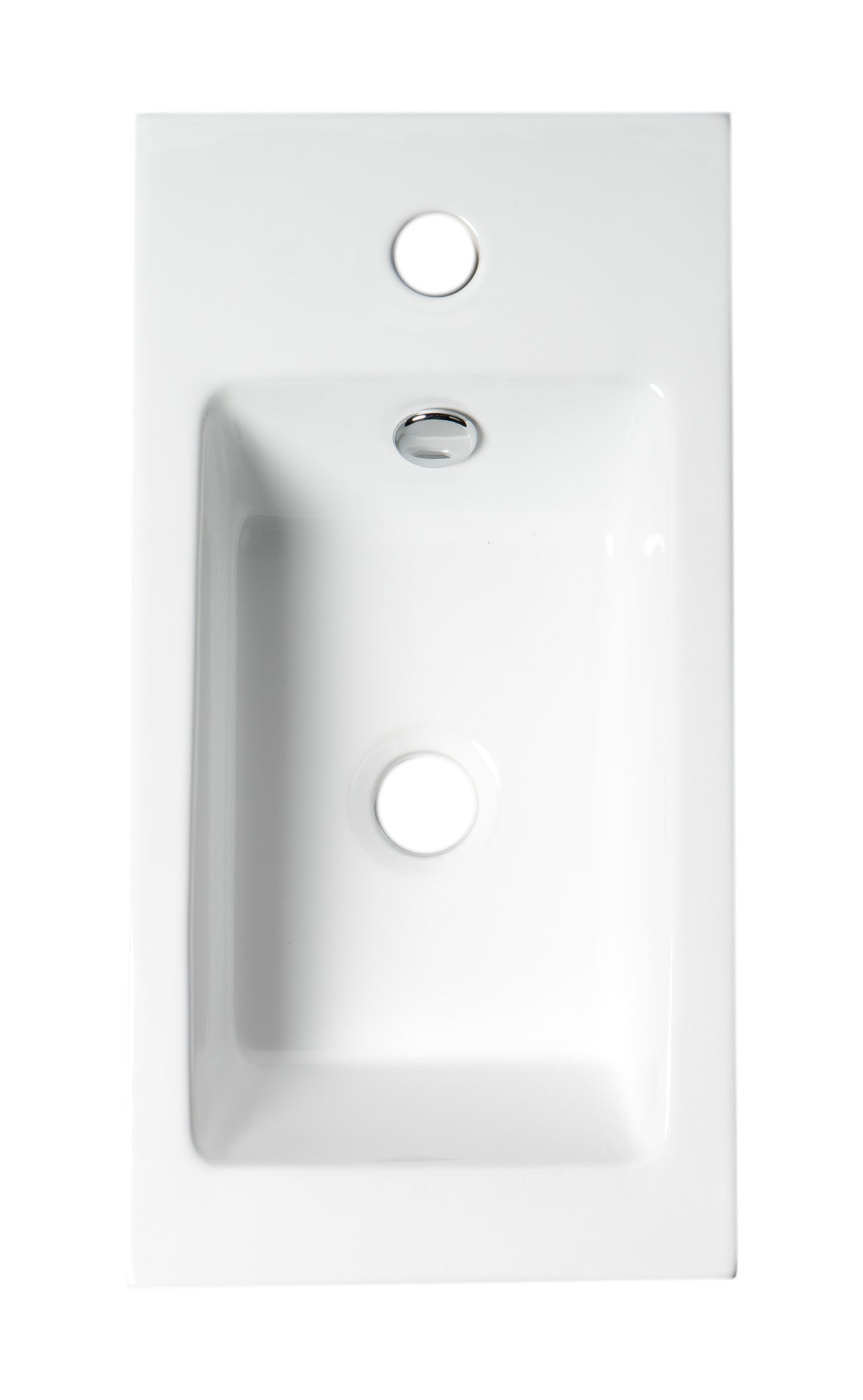 ALFI brand 19.75" x 10" Rectangle Wall Mount Porcelain Bathroom Sink, White, 1 Faucet Hole, ABC116