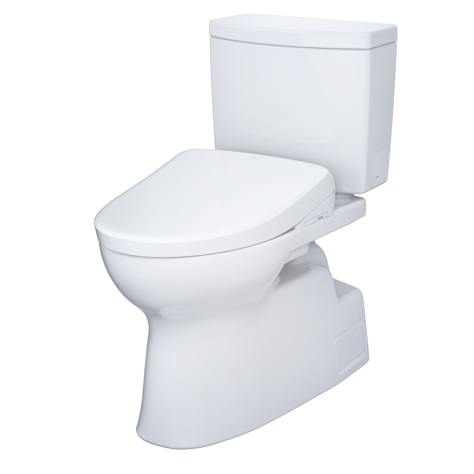 TOTO WASHLET+ Vespin II 1G Two-Piece Elongated 1.0 GPF Toilet with Auto Flush WASHLET+ S7 Contemporary Bidet Seat, Cotton White, Vitreous China|Plastic, MW4744726CUFGA#01