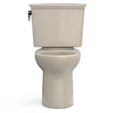 TOTO Drake Transitional Two-Piece Elongated 1.28 GPF Universal Height TORNADO FLUSH Toilet with CEFIONTECT, Bone, Vitreous China, CST786CEFG#03