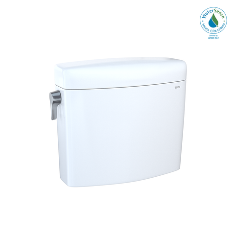 TOTO Aquia IV Cube Dual Flush 1.28 and 0.9 GPF Toilet Tank Only with WASHLET+ Auto Flush Compatibility, Cotton White, Vitreous China, ST436EMNA#01