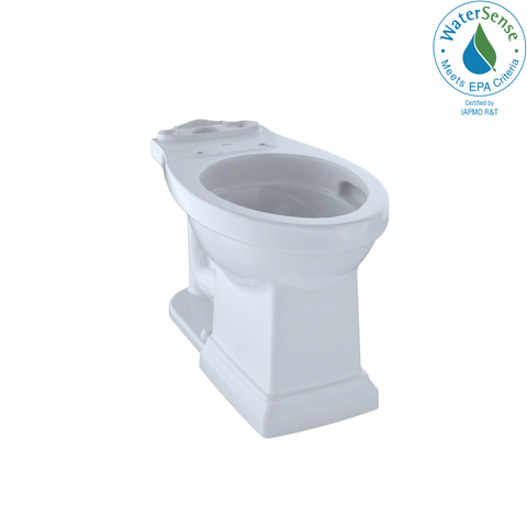 TOTO Promenade II Universal Height Toilet Bowl with CEFIONTECT, Cotton White, Vitreous China, C404CUFG#01