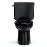 TOTO Drake Two-Piece Elongated 1.28 GPF Universal Height TORNADO FLUSH Toilet, Ebony, Vitreous China, CST776CEF#51