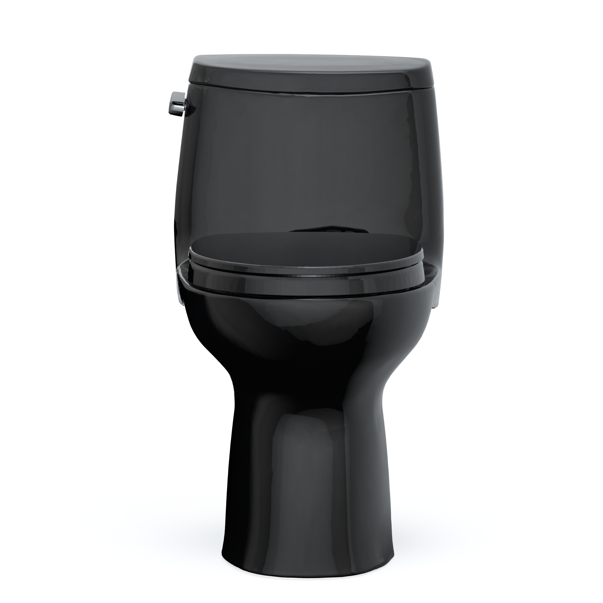 TOTO UltraMax II One-Piece Elongated 1.28 GPF Universal Height Toilet with SS124 SoftClose Seat, WASHLET+ Ready, Ebony, Vitreous China|Plastic, MS604124CEF#51